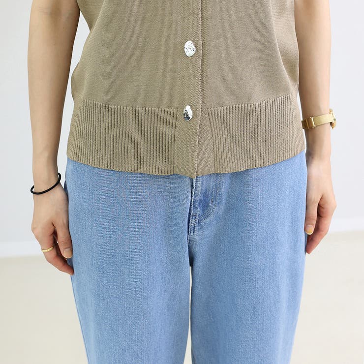 デザインボタンフレンチカーディガン | FUNNY COMPANY＋  | 詳細画像24 