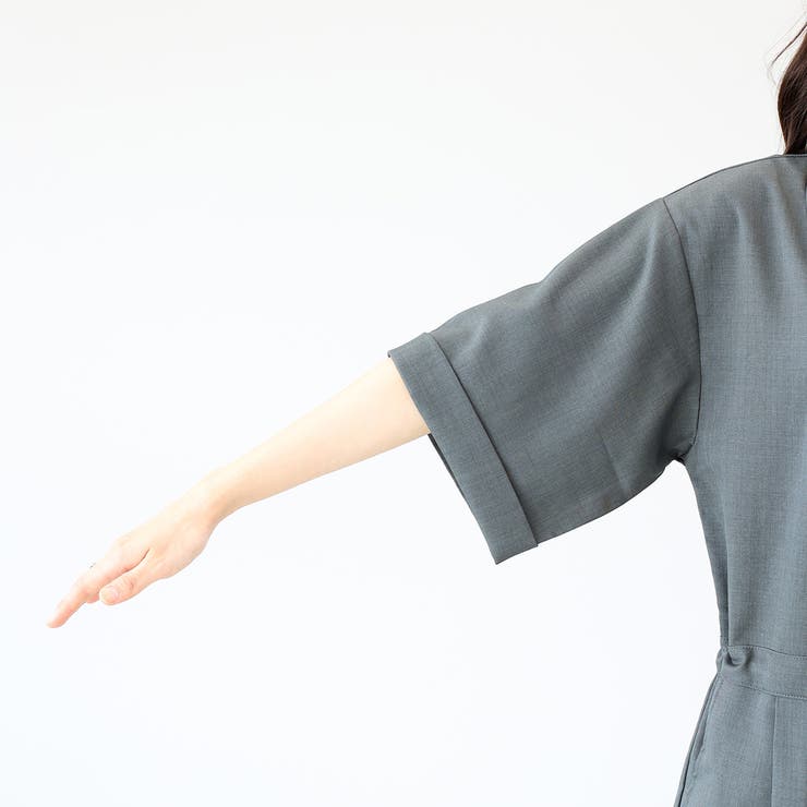 エステルツイル開襟オールインワンサロペット | FUNNY COMPANY＋  | 詳細画像22 