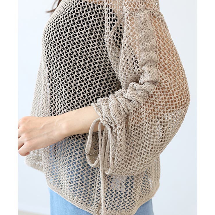 袖シャーリングメッシュプルオーバー | FUNNY COMPANY＋  | 詳細画像22 