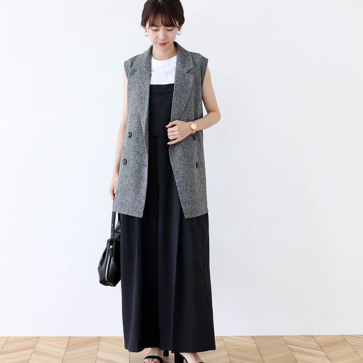 dear_hmd樣専用ページ ミックスツイードベルト付テーラードベスト[品番：FNYW0003783