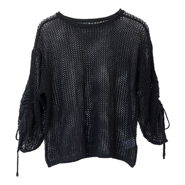 袖シャーリングメッシュプルオーバー | FUNNY COMPANY＋  | 詳細画像25 