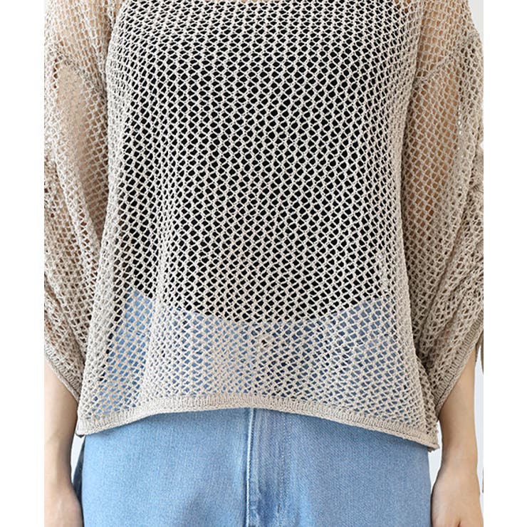 袖シャーリングメッシュプルオーバー | FUNNY COMPANY＋  | 詳細画像24 