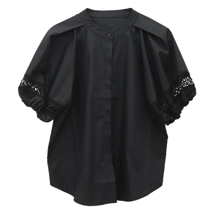 カットレース使いT/C前開きブラウス | FUNNY COMPANY＋  | 詳細画像25 