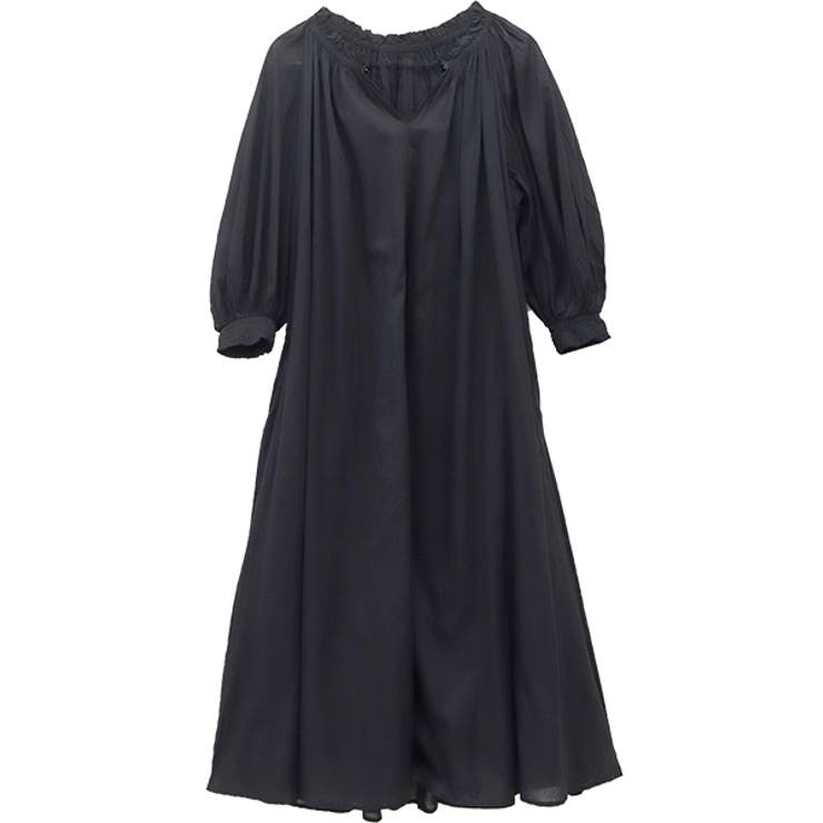 綿ボイルギャザーネックロングワンピース | FUNNY COMPANY＋  | 詳細画像25 