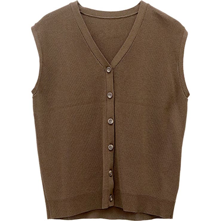 リネンライクVネックニットベスト | FUNNY COMPANY＋  | 詳細画像26 