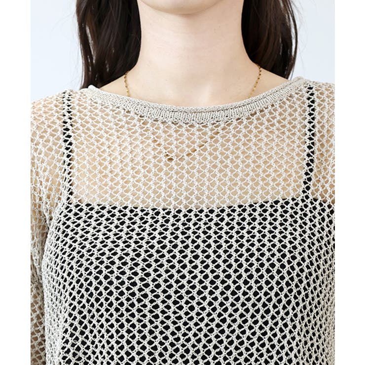 袖シャーリングメッシュプルオーバー | FUNNY COMPANY＋  | 詳細画像21 