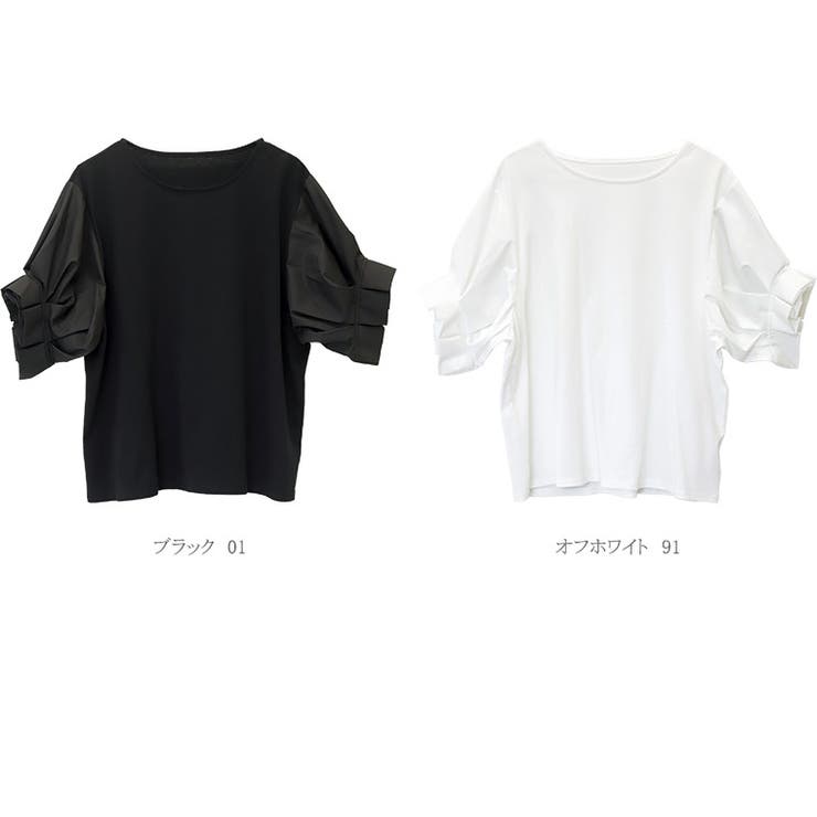 異素材切替袖タックプルオーバー | FUNNY COMPANY＋  | 詳細画像9 