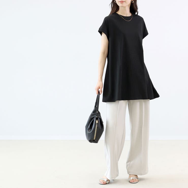 【接触冷感】綿天竺フレンチフレアカットソー | FUNNY COMPANY＋  | 詳細画像7 