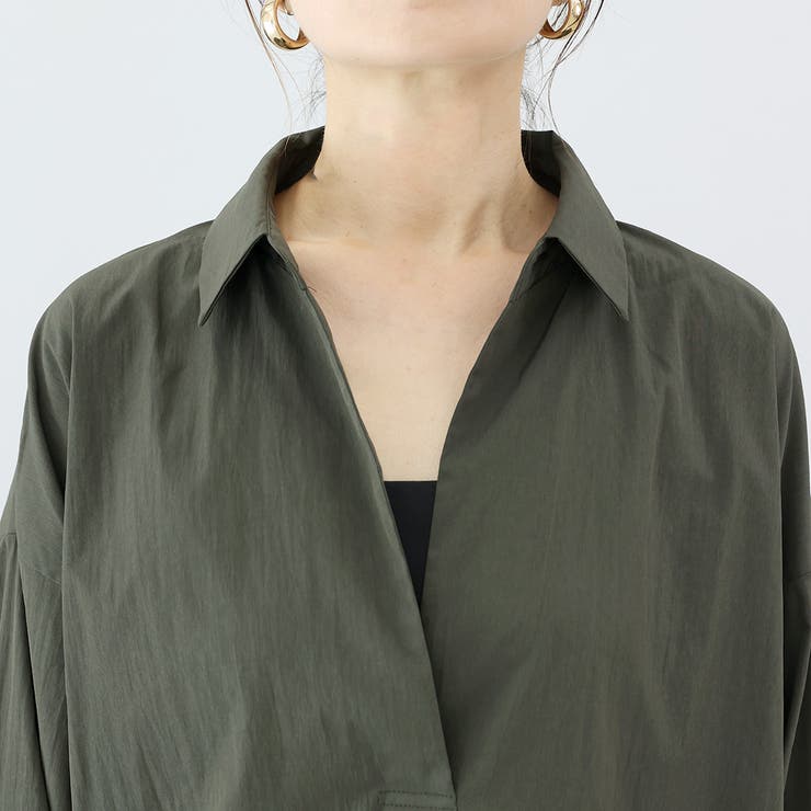 シワ加工長袖ドルマンスキッパーシャツ | FUNNY COMPANY＋  | 詳細画像21 