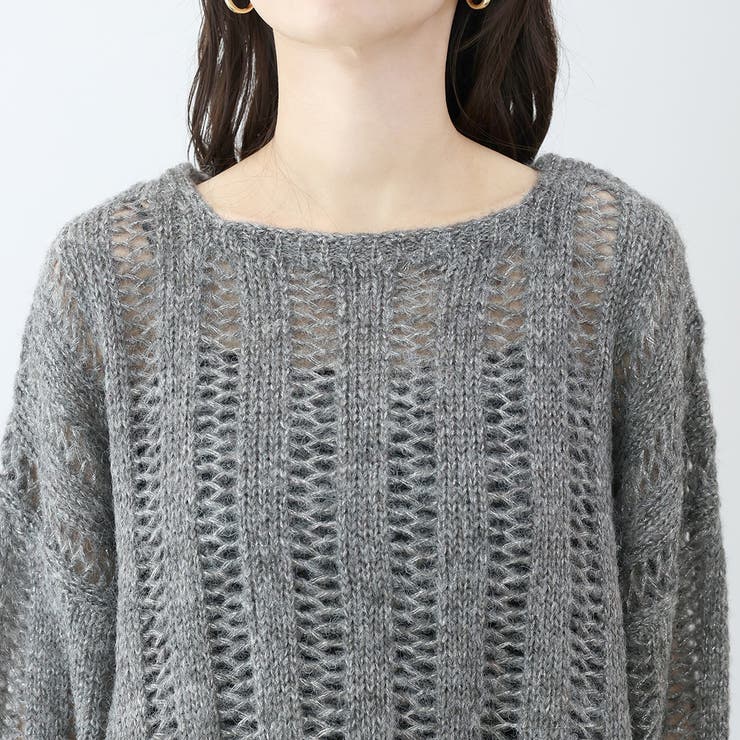 針抜きラメニットプルオーバー | FUNNY COMPANY＋  | 詳細画像21 