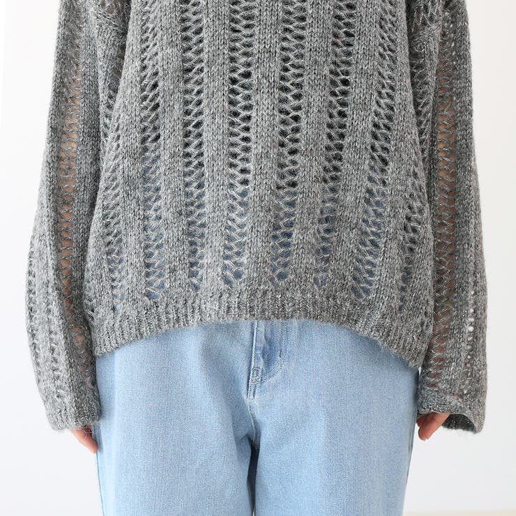 針抜きラメニットプルオーバー | FUNNY COMPANY＋  | 詳細画像24 