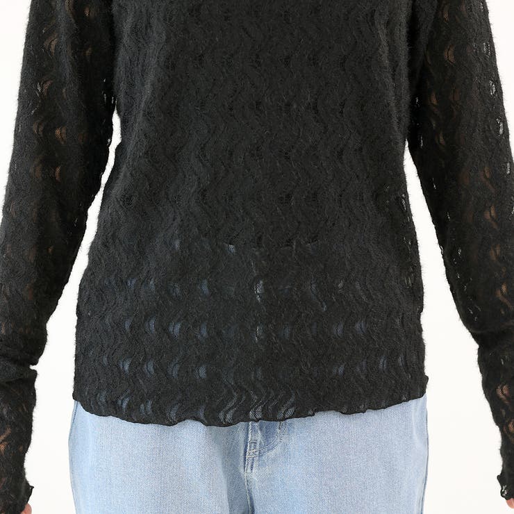 起毛レースクルーネックプルオーバー | FUNNY COMPANY＋  | 詳細画像23 