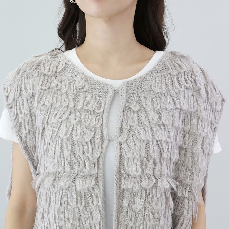 ループ編み前開きベスト | FUNNY COMPANY＋  | 詳細画像21 