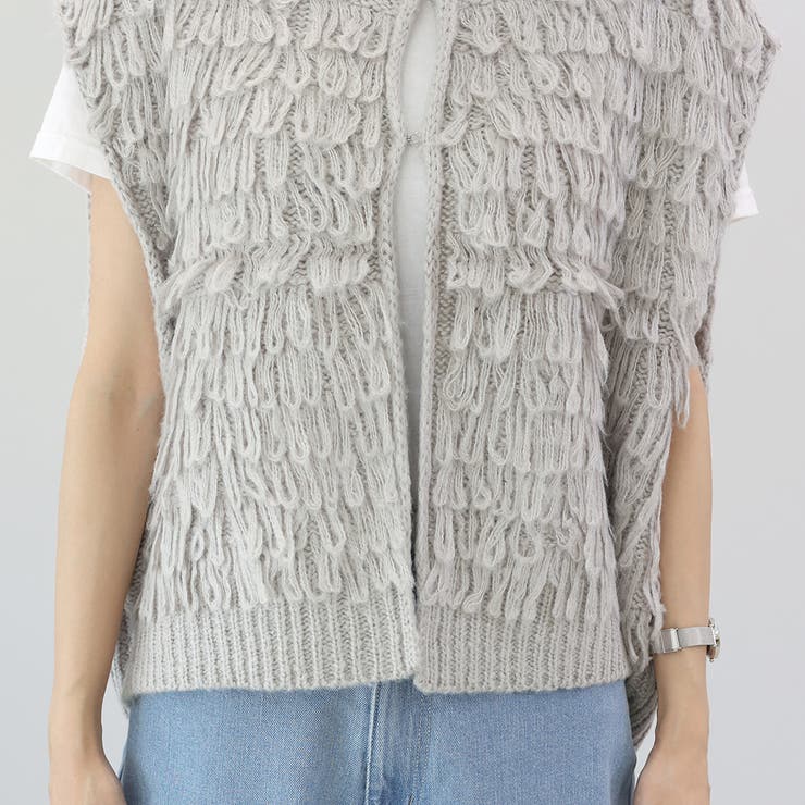 ループ編み前開きベスト | FUNNY COMPANY＋  | 詳細画像24 