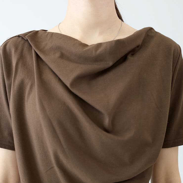 T/C天竺ドレープネック半袖プルオーバー | FUNNY COMPANY＋  | 詳細画像21 