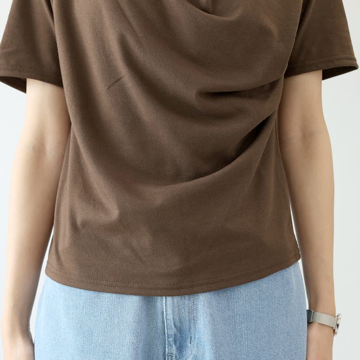 T/C天竺ドレープネック半袖プルオーバー | FUNNY COMPANY＋  | 詳細画像24 