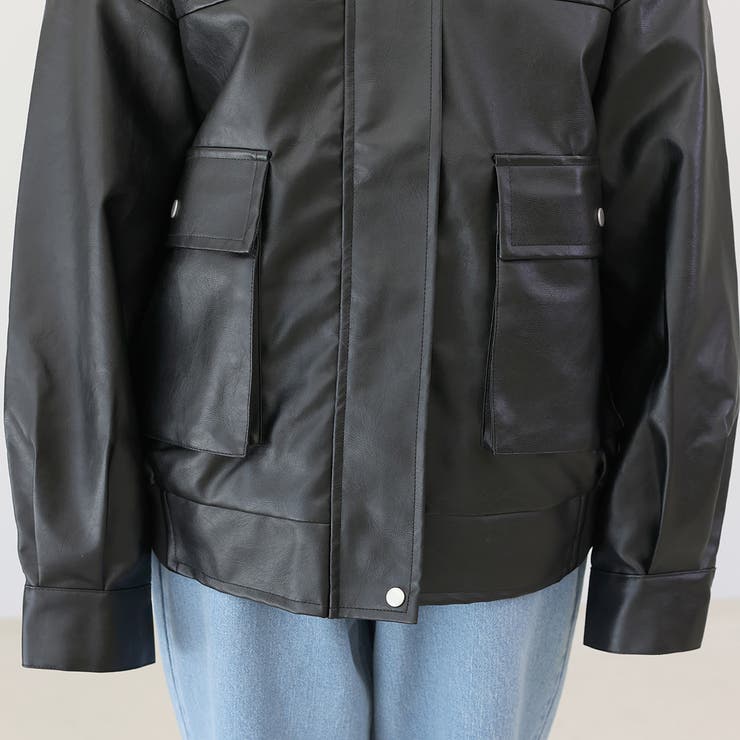 フェイクレザーブルゾン | FUNNY COMPANY＋  | 詳細画像24 