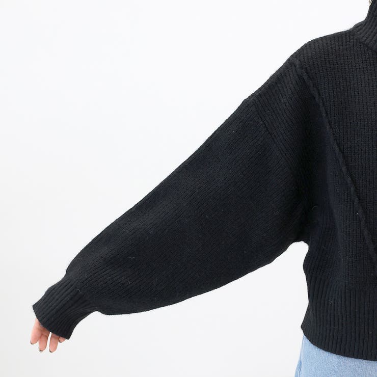 片畦編みハイネックダブルジップブルゾン | FUNNY COMPANY＋  | 詳細画像23 