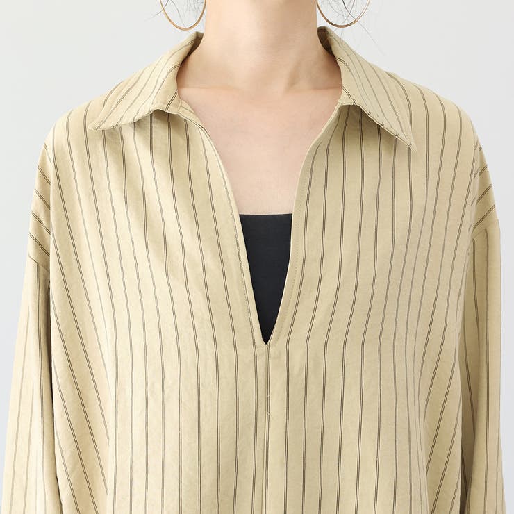 ダブルストライプスキッパーシャツ | FUNNY COMPANY＋  | 詳細画像21 