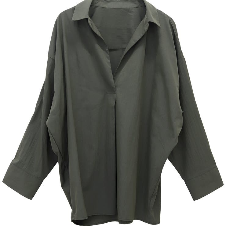 シワ加工長袖ドルマンスキッパーシャツ | FUNNY COMPANY＋  | 詳細画像25 