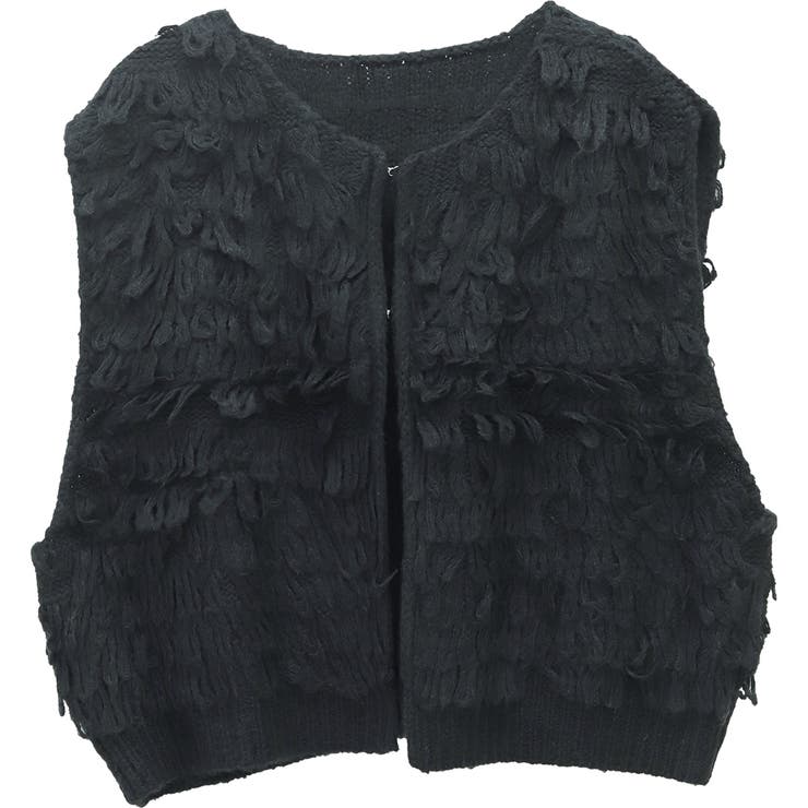 ループ編み前開きベスト | FUNNY COMPANY＋  | 詳細画像25 