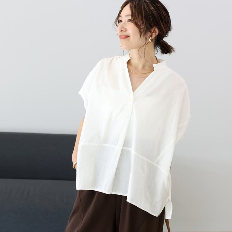 キャンブリックコットンスキッパーブラウス | FUNNY COMPANY＋  | 詳細画像5 