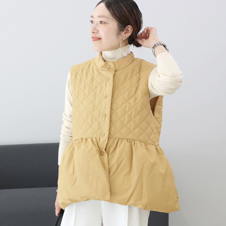 スナップボタン中綿ペプラムベスト  | FUNNY COMPANY＋  | 詳細画像3 