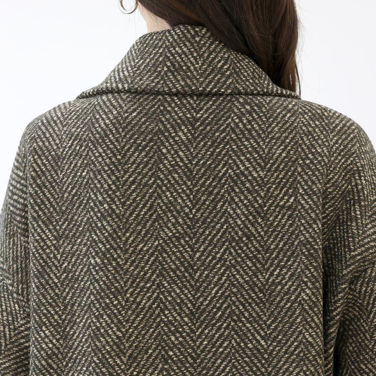 ヘリンボーンツイードダブルテーラードミドルコート | FUNNY COMPANY＋  | 詳細画像22 