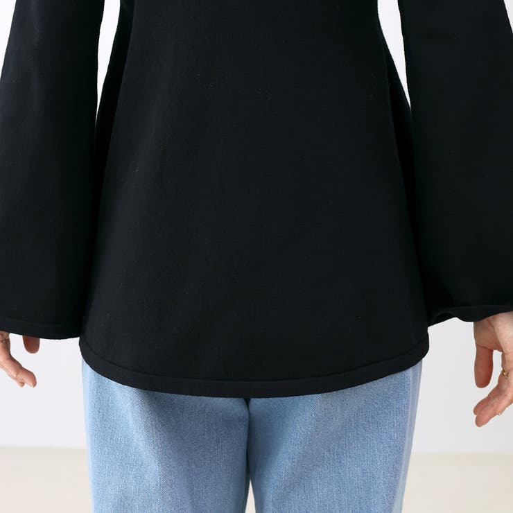 フレアスリーブペプラムニットプルオーバー | FUNNY COMPANY＋  | 詳細画像24 