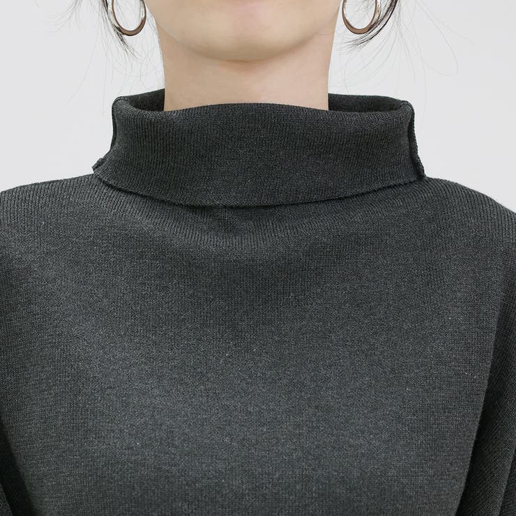 総針編みハイネックドルマンニットプルオーバー | FUNNY COMPANY＋  | 詳細画像21 