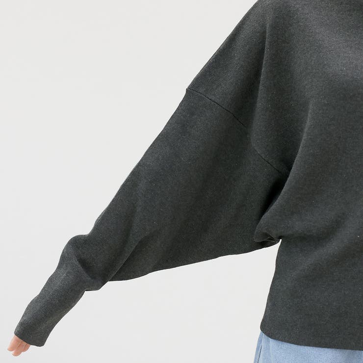 総針編みハイネックドルマンニットプルオーバー | FUNNY COMPANY＋  | 詳細画像23 