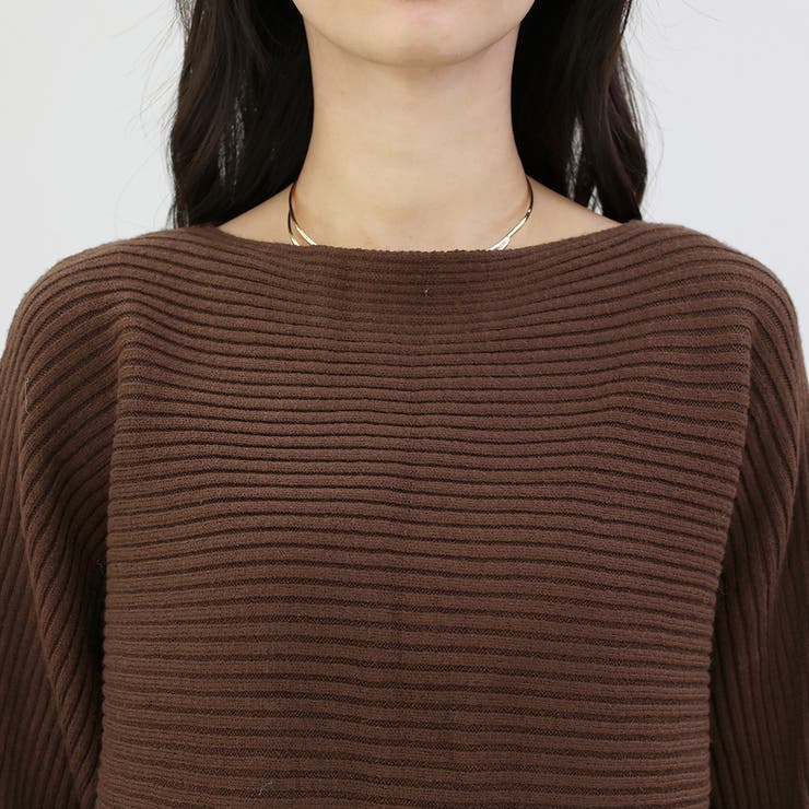 横リブボートネックドルマンニットプルオーバー | FUNNY COMPANY＋  | 詳細画像21 