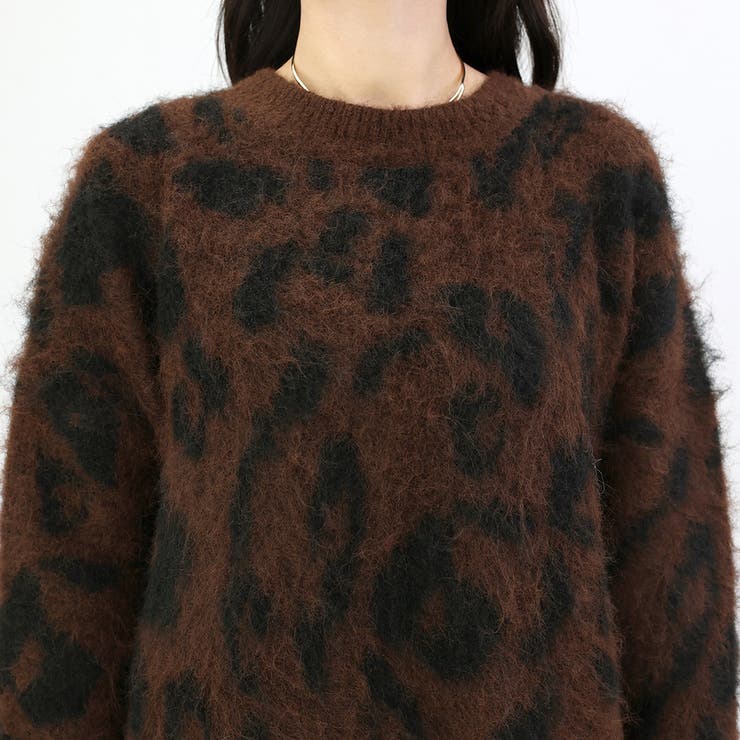 起毛加工レオパードニットプルオーバー | FUNNY COMPANY＋  | 詳細画像21 