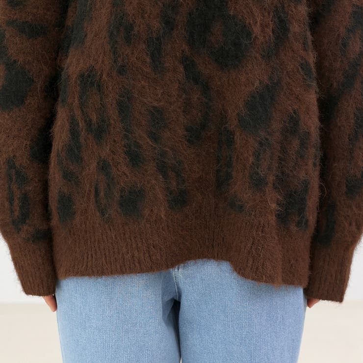 起毛加工レオパードニットプルオーバー | FUNNY COMPANY＋  | 詳細画像23 