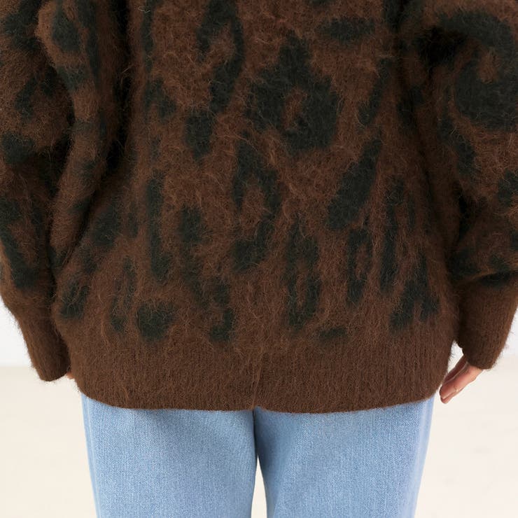 起毛加工レオパードニットプルオーバー | FUNNY COMPANY＋  | 詳細画像24 