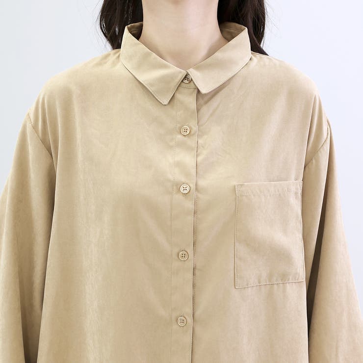 エステル起毛袖ボリュームシャツワンピース | FUNNY COMPANY＋  | 詳細画像21 