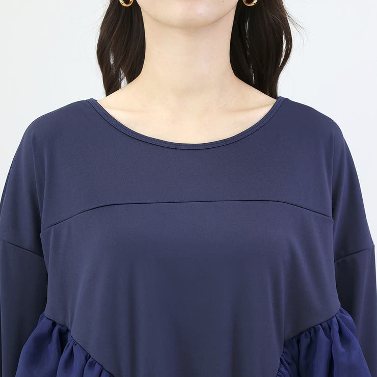 異素材切替フリルブラウス | FUNNY COMPANY＋  | 詳細画像21 