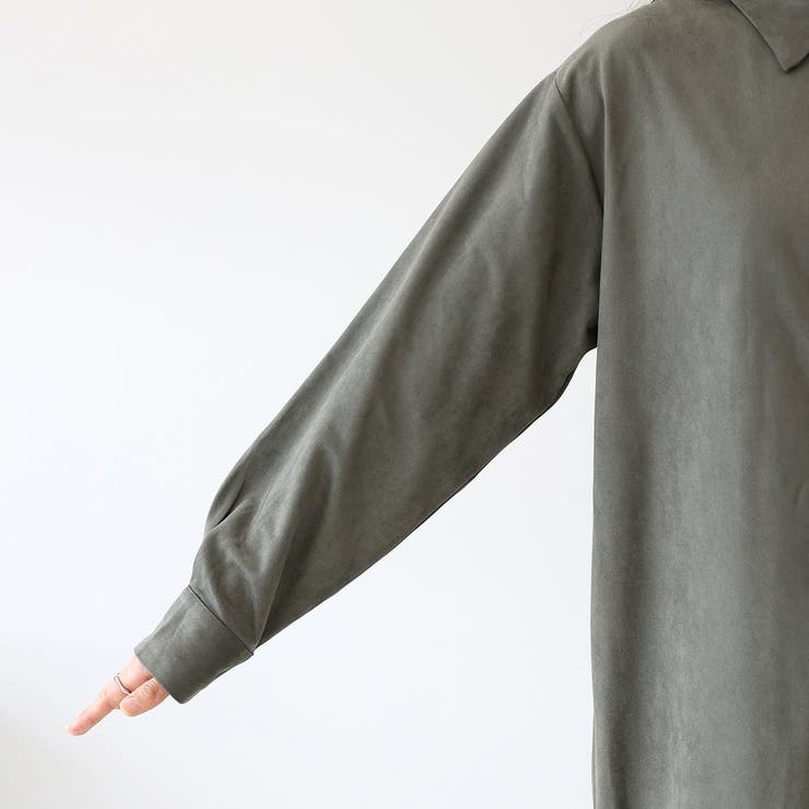 フェイクスエードサイドスリットロングワンピース | FUNNY COMPANY＋  | 詳細画像22 