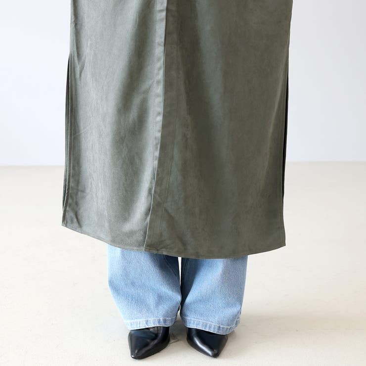 フェイクスエードサイドスリットロングワンピース | FUNNY COMPANY＋  | 詳細画像23 