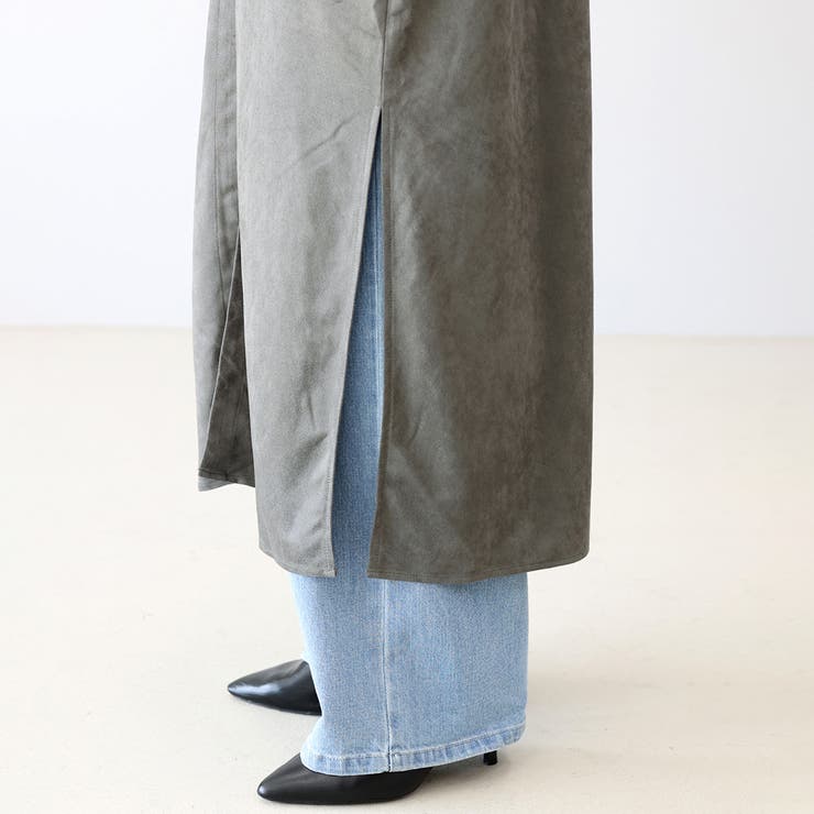 フェイクスエードサイドスリットロングワンピース | FUNNY COMPANY＋  | 詳細画像24 