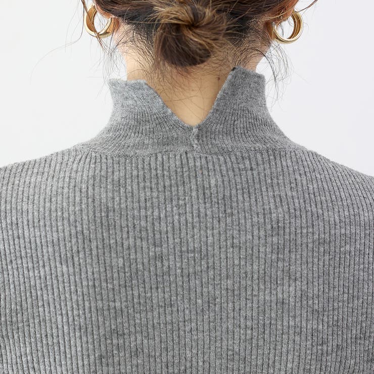 袖ボタンハイネックリブニットプルオーバー | FUNNY COMPANY＋  | 詳細画像22 