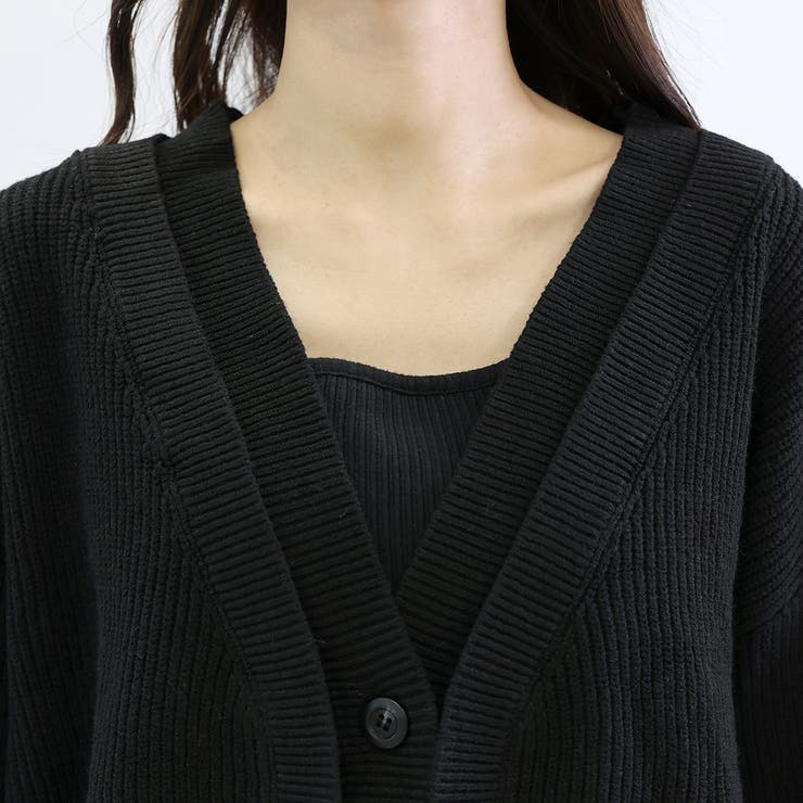 7G重ねリブVネックニットカーディガン | FUNNY COMPANY＋  | 詳細画像21 