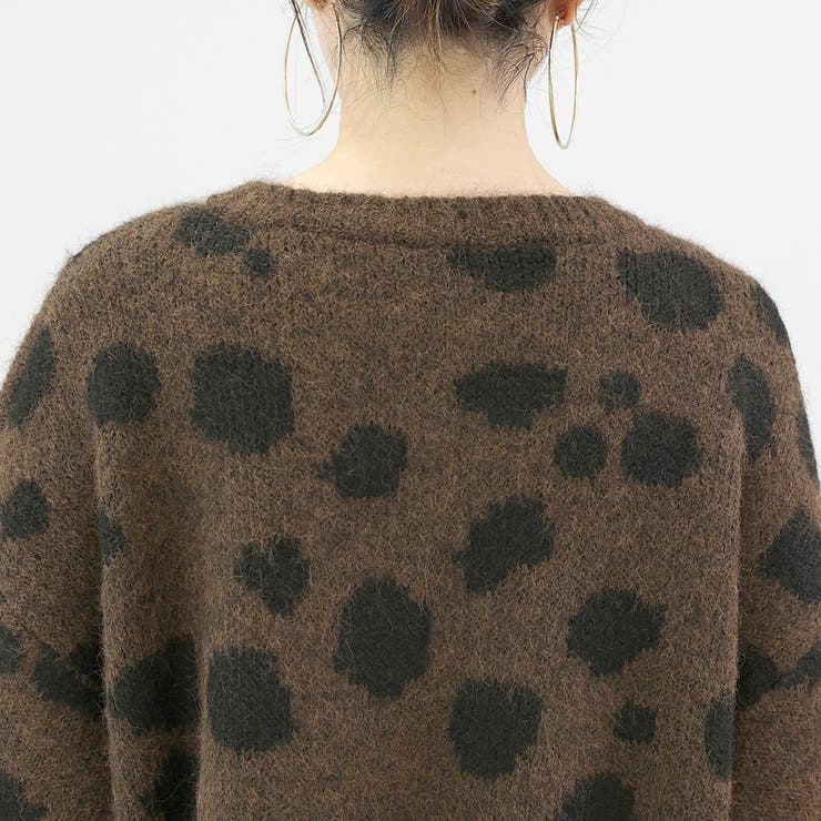 ダルメシアン柄ゆるニットカーディガン | FUNNY COMPANY＋  | 詳細画像22 