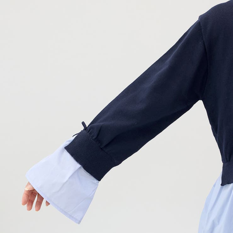 異素材切替ニットプルオーバー | FUNNY COMPANY＋  | 詳細画像22 