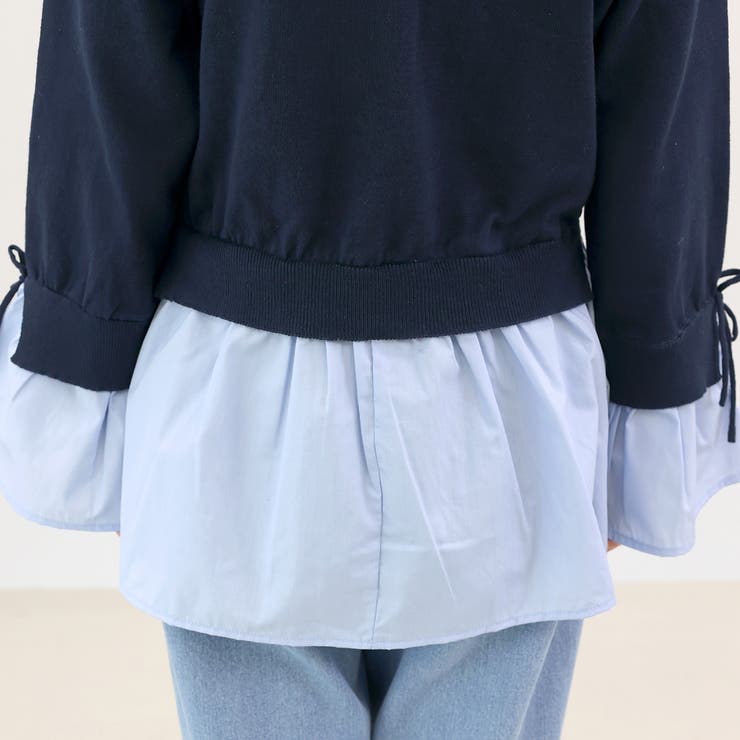 異素材切替ニットプルオーバー | FUNNY COMPANY＋  | 詳細画像24 