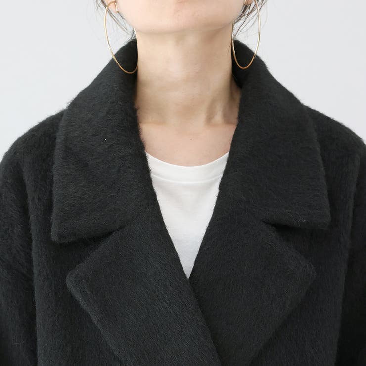 ニットシャギーダブルテーラードコート | FUNNY COMPANY＋  | 詳細画像21 