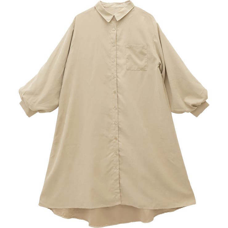 エステル起毛袖ボリュームシャツワンピース | FUNNY COMPANY＋  | 詳細画像27 