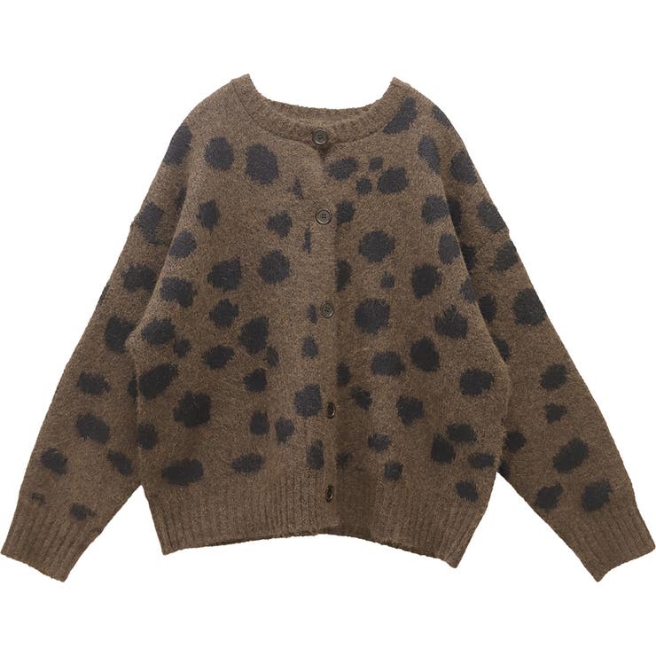 ダルメシアン柄ゆるニットカーディガン | FUNNY COMPANY＋  | 詳細画像25 