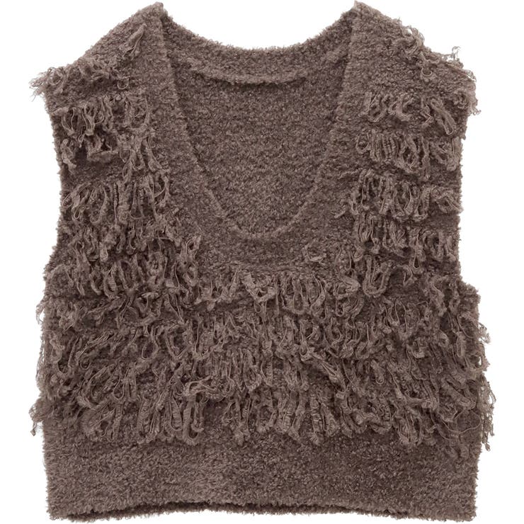 ループ編みUネックニットベスト | FUNNY COMPANY＋  | 詳細画像25 