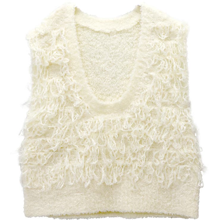 ループ編みUネックニットベスト | FUNNY COMPANY＋  | 詳細画像27 